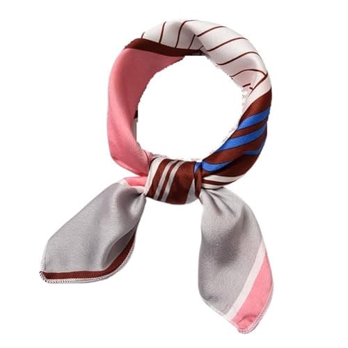 Image of LQZAXSRDR Women's Satin Scarf Square, Women Silk Satin Square Scarf Bag For Hotel Flight Attendants Multicolor 6.125(2)