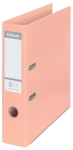 Image of Esselte A4 7.5 cm Spine Plastic Lever Arch File - Solea Peach
