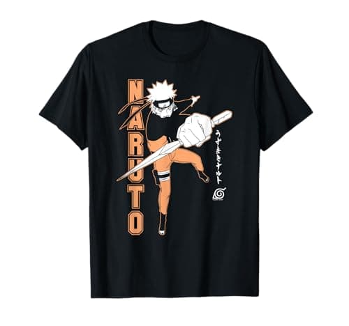 Image of Naruto Shippuden Bold Punch Action Pose Anime T-Shirt