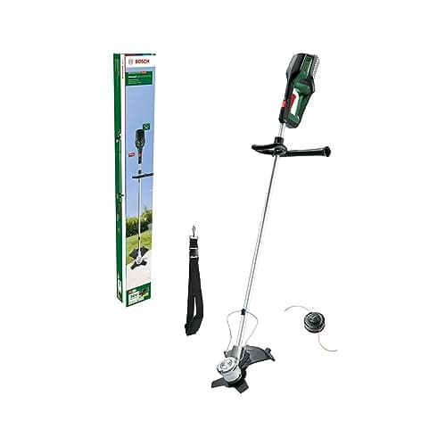 Image of Bosch Cordless Brushcutter AdvancedBrushCut 36V-23-750 (for Heavier-Duty Brushcutting; 36 Volt System; Cutting Diameter: 33 cm (Line), 23 cm (Blade); Without Battery)