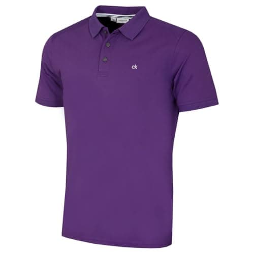 Image of Calvin Klein Mens Campus 3 Button Polo Shirt - Purple - XL