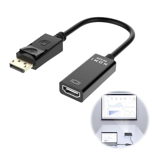 Image of Vexorlian 4K DisplayPort to HDMI Adapter for Monitor with 1440p/30Hz & 1080p/60Hz Support, Male to Female Converter for Lenovo, HP, Dell