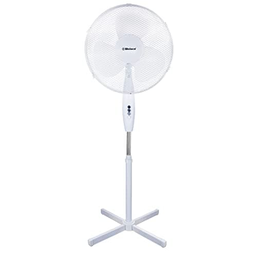 Image of Belaco 16 Inch Pedestal Fan with Oscillation, Adjustable Height, Quiet Powerful Cooling Airflow, 45W, White