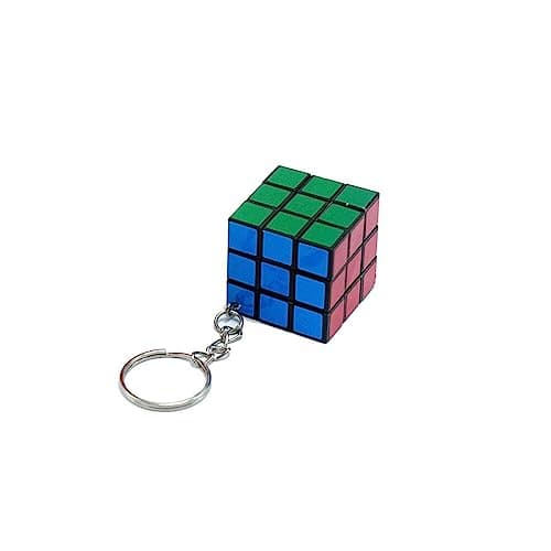 Image of 1Pc Mini 3X3 Keychain Cube Keyring Cube Stickerless Bright Speed Cube