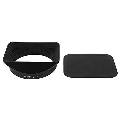 Image of Haoge LH-G65 Bayonet Square Metal Lens Hood Shade with Cap for Fujifilm Fuji Fujinon GF 63mm F2.8 R WR and GF 45mm F2.8 R WR Lens on GFX100 GFX50S GFX50R