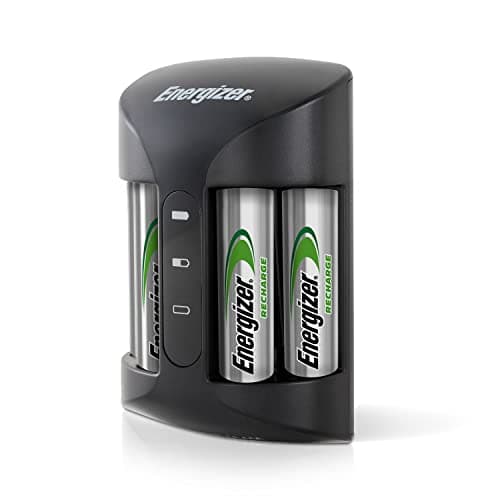 Image of Energizer Recharge Pro - Battery Charger for AA & AAA Batteries - 4x AA Rechargeable NiMH Batteries Included - Fast Charging with Charge Status Indicators and Auto Safety Shut Off