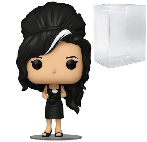 Image of POP Rocks: Amy Winehouse - Back to Black Funko Vinyl Figure (Bundled with Compatible Box Protector Case), Multicolored, 3.75 inches