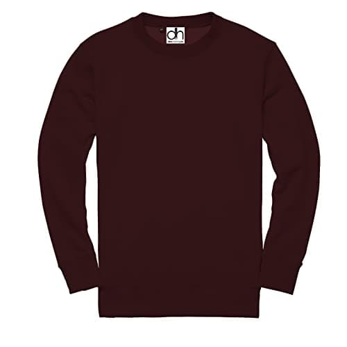 Image of D&H CLOTHING UK Kids Unisex Sweatshirt Crewneck Children Jumper Pullover Boys Girls (7-8, Burgundy)