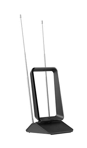 Image of One For All Unamplified Indoor Digital TV Aerial - Ready to receive Freeview and Analogue TV Signals within a range of 3 miles - HD Ready - HDTV Antenna – UHF/VHF – black - SV9405