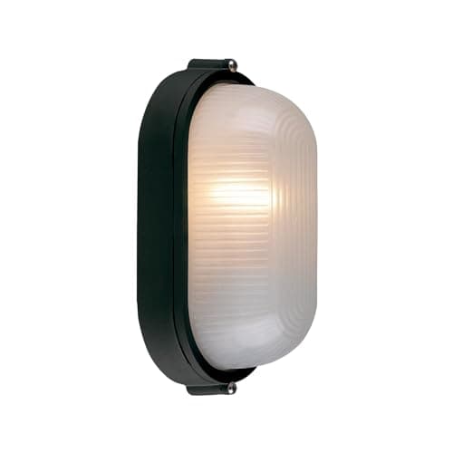 Image of MULANDI Nautical Bulkhead Light, Outdoor Marine Flush Mount Ceiling Lighting, Integrated E27 Wall Fixture with Frosted Glass Lens, One-Round Waterproof