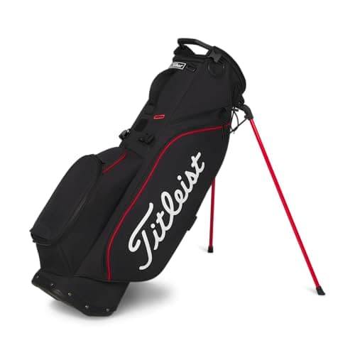 Image of Titleist Players S4 Stand Golf Bag, Black/Red/White