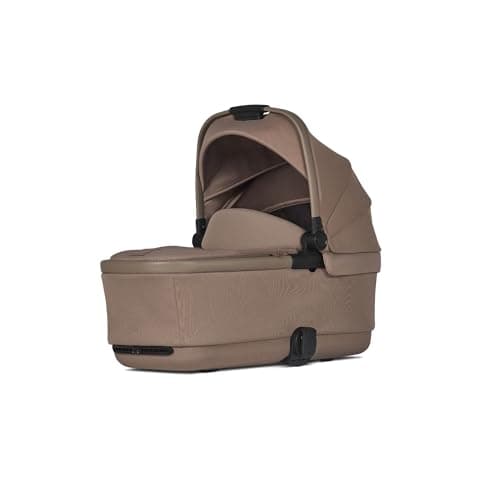Image of Silver Cross Dune 2/Reef 2 First Bed Carrycot - Safe for Overnight Sleeping - Foldable Travel Cot/Crib - Baby Travel - Pram Accessories - Mocha