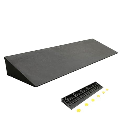 Image of GODARM Wheelchair Threshold Ramps For Doorways 3 Inch Rise Rubber Curb Ramp Portable Lightweight Threshold Ramp Height 1/2/3/4/5/6 CM For Step Bicycles Wheelchair Scooters (Size : 50 * 14 * 5CM)