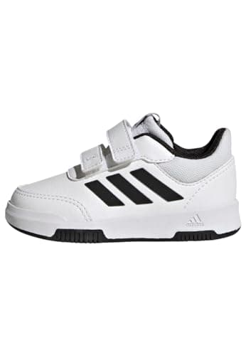 Image of adidas Unisex Baby Tensaur Hook and Loop Shoes, Cloud White/Black/Core Black, 3 UK Child