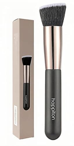 Image of Makeup Brush Foundation Brush Kabuki Flat Top Face Brushes for Liquid Cream Powder Buffing Stippling Concealer(Brown)