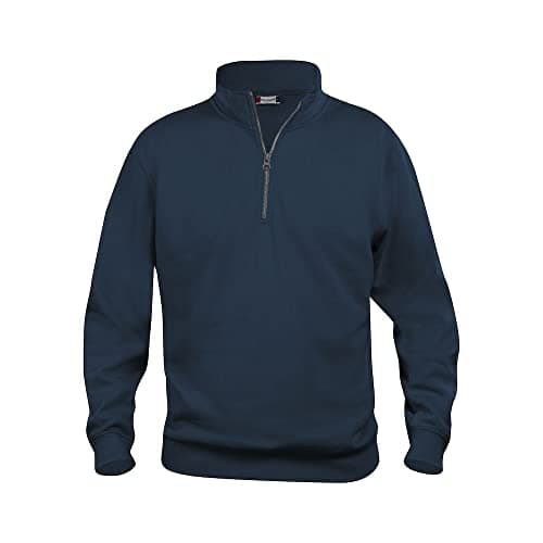 Image of CliQue Unisex Basic Half Zip Sweatshirt Dark Navy XL