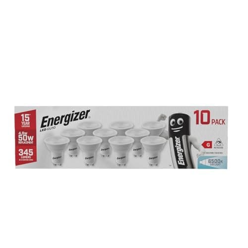Image of Energizer GU10 LED Bulbs Daylight 6500k - Spotlight Bulbs for Ceiling Lights, Pack of 10, HGSENERGU106500K
