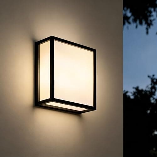 Image of EBION Outdoor Wall Lantern,IP54 Waterproof Outdoor Wall Lights,Modern Outside Wall Sconce,Aluminum Exterior Light Fixture for Front Door, Patio,Terrace,Garage,Garden,Anthracite Grey, E27 Max. 20W x 2