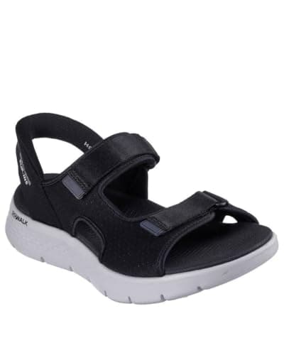 Image of Skechers Men's GO WALK FLEX SANDAL EASY ENTRY Sandal, Black, 7