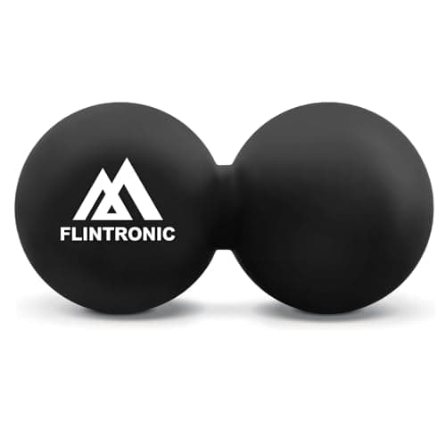 Image of Flintronic Massage Ball, Double Lacrosse Ball, Hard Peanut Massage Ball, for Myofascial Release, Foot, Back, Trigger Point Therapy, Deep Tissue Massage, Black
