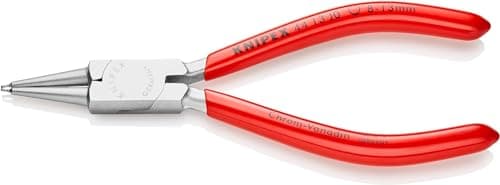 Image of KNIPEX Circlip Pliers for Internal Circlips in Bore Holes Chrome-Plated with Plastic Coating 140 mm, 44 13 J0