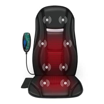 Image of Snailax Back Massager with Heat, Massage Chair Pad with 8 Vibration Nodes, Deep Tissue Massage Seat for Back, Gifts for Men Women, Home Office Use