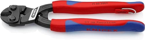 Image of KNIPEX Cobolt Compact Bolt Cutter with Slim Multi-Component Grips, with Integrated Tether Attachment Point for a Tool, 71 02 200 T