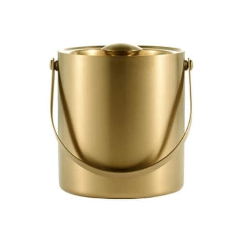 Image of 2L Ice Bucket with Lid, Double Wall Insulated Stainless Steel ICES Buckets Wine for Cocktail Bar and Parties(Gold)