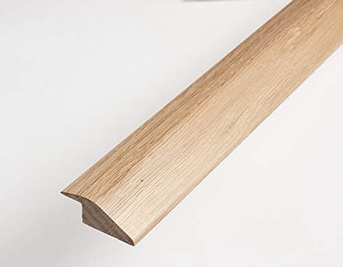 Image of Universal Moudlings Solid Oak 15mm Ramp Reducer Profile Threshold Door Strip Trim Bar 90cm Oiled or Unfinished For Flooring (Oiled)