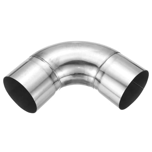 Image of PATIKIL 3"" (76mm) ID 90 Degree Elbow Fitting, Stainless Steel Metal Pipe Fitting Connector Adapter Right Angle for Plumbing, Water Pipelines, DIY
