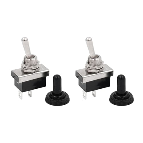 Image of 2Pcs KN3(D)-101 Metal Toggle Switch 2 Pin Waterproof Toggle Switch for Auto Car Boat Lamps Control Truck