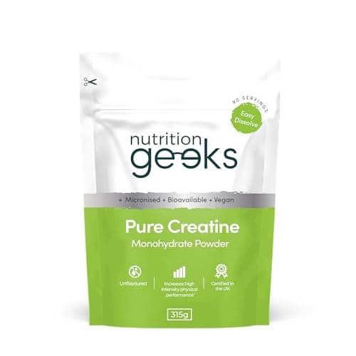Image of Pure Creatine Monohydrate Powder - 315g (90 Servings) - Easy Dissolve Creatine Powder, Unflavoured & Micronised (Not Creatine Gummies or Creatine Tablets), Vegan Creatine for Women and Men