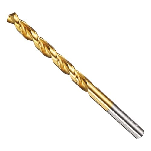 Image of PATIKIL 9mm Drill Bit, M42 8% Cobalt High-Speed Steel Jobber Straight Shank 135° Titanium Nitride (TiN) Coated for Hard Metal Stainless Steel - 6 Pack