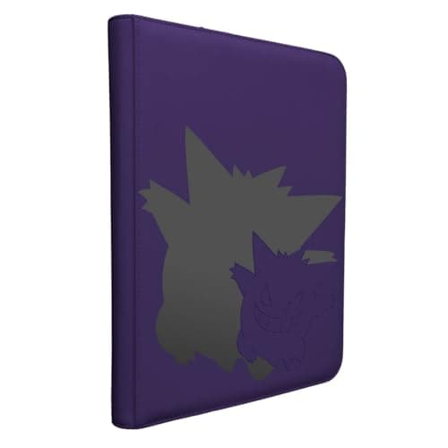 Image of Ultra Pro | Pokemon Elite Series Genga 9-Pocket Zippered PRO Binder | Trading Card Game Accessory, Purple
