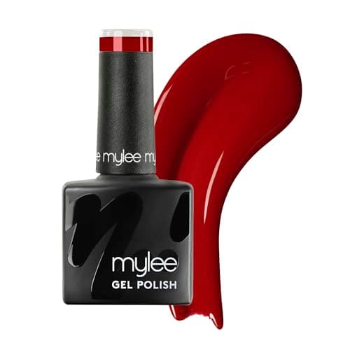 Image of Mylee Gel Nail Polish 8ml [As Red As It Gets] - UV/LED Soak-Off Nail Art Manicure Pedicure for Professional, Salon & Home Use [Red Range] - Long Lasting & Easy to Apply