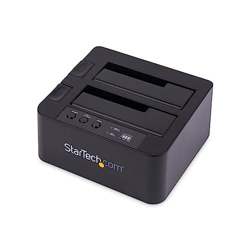 Image of StarTech.com Standalone Hard Drive Duplicator, External Dual Bay USB 3.0 (5 Gbps) / eSATA to 2.5/3.5" SATA III HDD/SSD Cloner/Copier, Hard Disk Docking Station, Cloning/Recovery (SDOCK2U33RE)