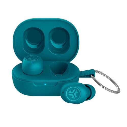Image of JLab JBuds Mini True Wireless Earbuds, In Ear Headphones, Bluetooth Earphones, Ear Buds with 20H Playtime, Bluetooth Earbuds with Microphone, Charging Case, Multipoint, EQ3 Sound, Aqua Teal