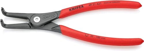 Image of KNIPEX Precision Circlip Pliers for External Circlips on Shafts with Non-Slip Plastic Coating 210 mm, 49 21 A31