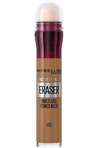 Image of Maybelline Instant Anti-Age Eraser Eye Concealer for Face, Dark Circles, Blemish & Fine Lines Concealer, Full Coverage, Dermatologist Tested, Suitable for Sensitive Skin, Shade: 145 Warm Olive