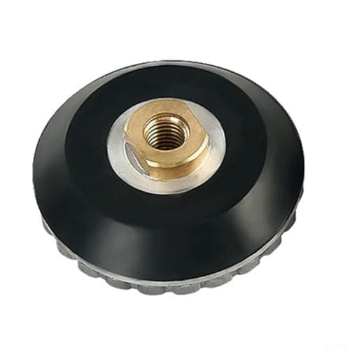 Image of Snail Lock Backing Pad for M14 and /8-11 Thread, Quick Change Aluminium Rubber Adapter for Wet Stone Polishing Discs on Concrete Floors, Angle Grinder Accessory(4inch 15.8mm thread)