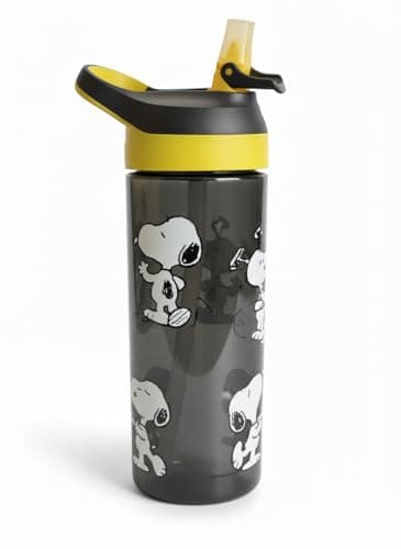 Image of Snoopy Atlantic Water Bottle 600ml Leak-Proof Flip-Top Bottle with Carry Handle | BPA-Free, Removable Straw,Portable & Lightweight for Kids & Adults – Ideal for School, Sports, Travel