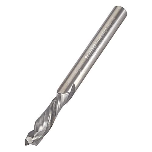 Image of Trend CNC Compression Spiral Router Cutter, 6mm Shank, 6mm Cut Diameter & 22mm Cut Length, Solid Tungsten Carbide, CNC/201X6STC