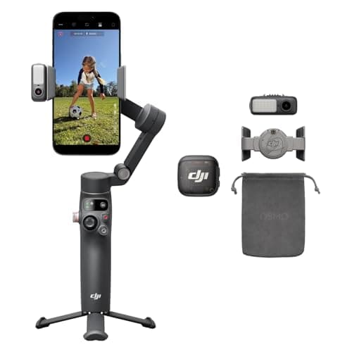 Image of DJI Osmo Mobile 8 + Mic 3, Gimbal Stabilizer for Smartphones, AI Native Tracking With Audio & Lighting, Wireless Mic, Active Noise Canceling, 32-bit Float, Vlog