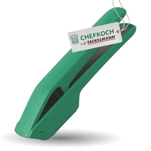 Image of Chefkoch trifft Fackelmann Premium Garlic Press - Robust Stainless Steel & Plastic, Ergonomic Design, Dishwasher Safe - Made in Germany