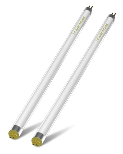 Image of Lamptobe T4 10W Fluorescent Tube Lamp 352MM - G5 2 Pin Base Fitting T4 Under Cabinet Lights Natural White 4000K High Efficiency Lamp, 352MM Including Pins/ 338MM Excluding Pins (2-Pack)