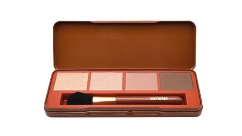 Image of bonvoyage Essentials Define, Face Contour Palette with Brush Included, Makeup Kit with Face Highlighter, Powder Bronzer and Contour Shades to Define And Sculpt, Matte And Shimmer Finish