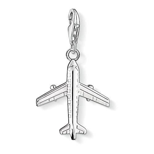 Image of THOMAS SABO Women Charm Pendant Airplane Charm Club 925 Sterling Silver 0030-001-12