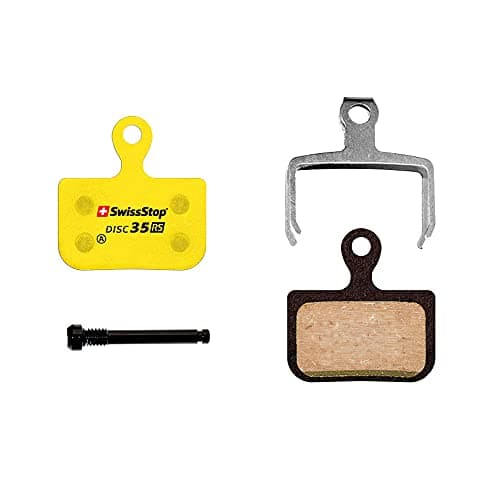 Image of SwissStop RS Bicycle Disc Pads Model D35 for Sram Red eTap AXS and Avid Caliper Brakes, Yellow