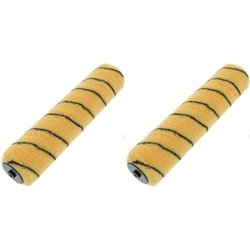 Image of Coral 41454 Max Coat Paint Roller Cover Walls Ceilings Medium Pile Woven Sleeve Fabric Emulsion Trade Tiger Stripe 12 inch (Pack of 2)