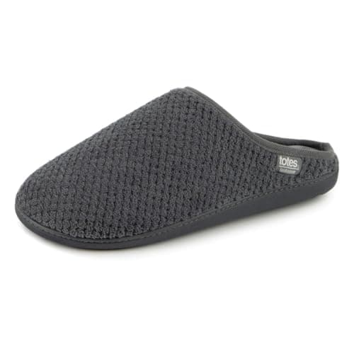 Image of Isotoner® Mens Swept Back Popcorn Mule Slipper